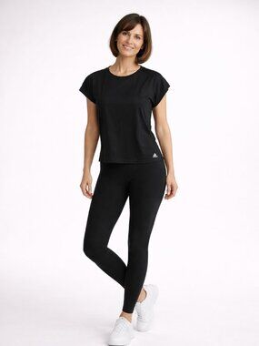 Adidas Yoga Top XS Black Athletic Tee Workout Activewear NWT